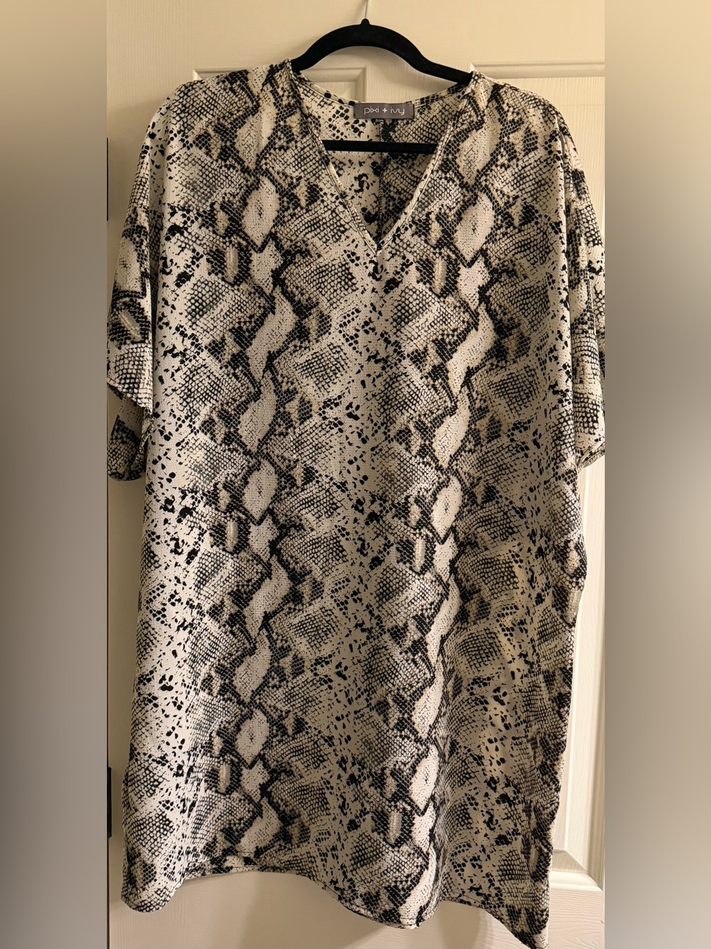 Snake print tunic dress